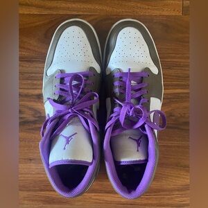 Jordan 1 Low White and Purple Accents